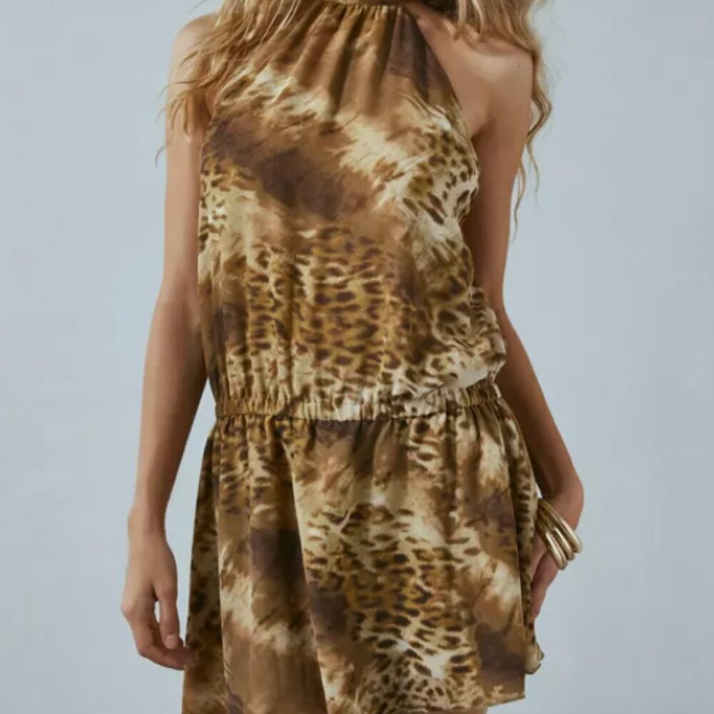 Ecote Delphine Halterneck Mini Dress